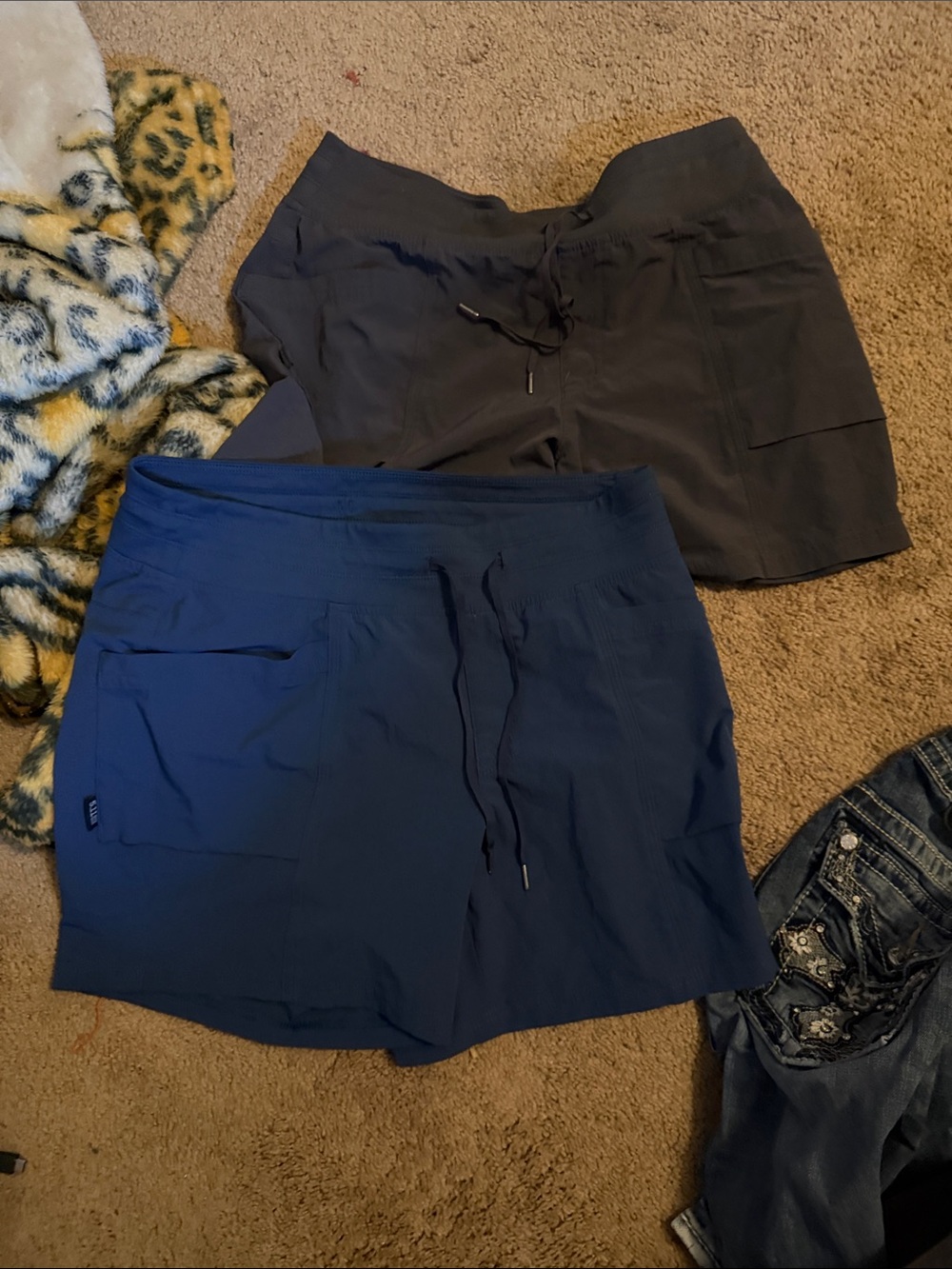 Casual Drawstring Skorts in Navy and Charcoal